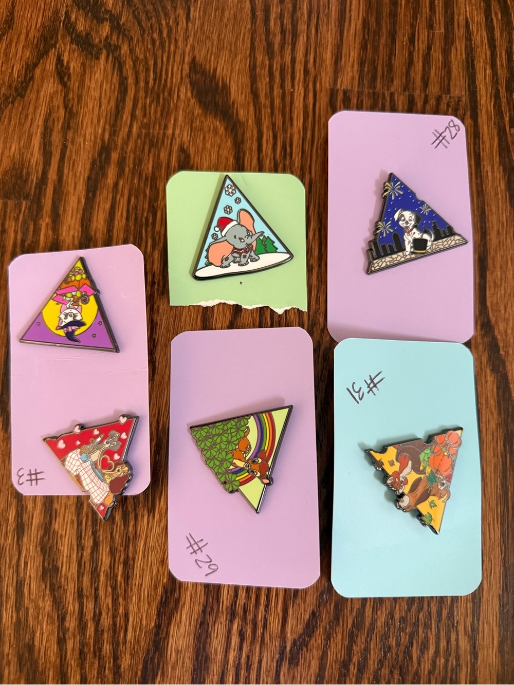 Complete Set Loungefly Disney Animal Holiday Puzzle Pin Set